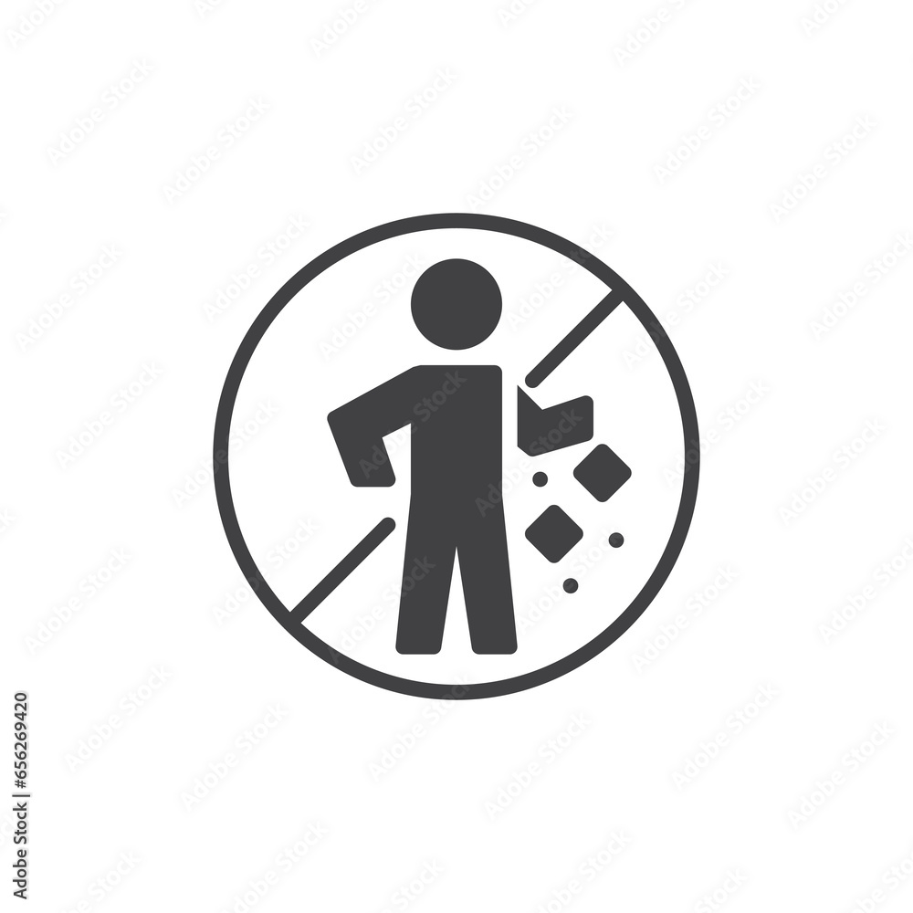 Do not litter vector icon.