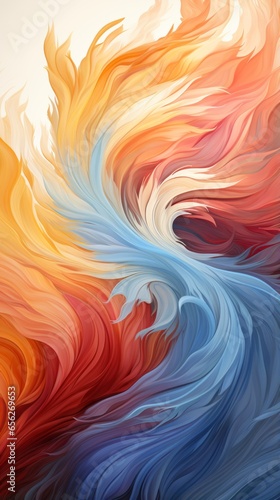 Wallpaper of a Single Brushstroke Evoking Motion and Simplicity, Generative AI