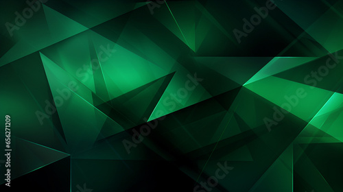 Abstract green background. Black teal green blue abstract modern background for design. Dark. Geometric shape. 3d effect. Web banner. photo