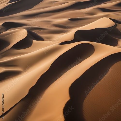 An aerial photograph of a vast desert landscape  showcasing intricate sand dunes and patterns3