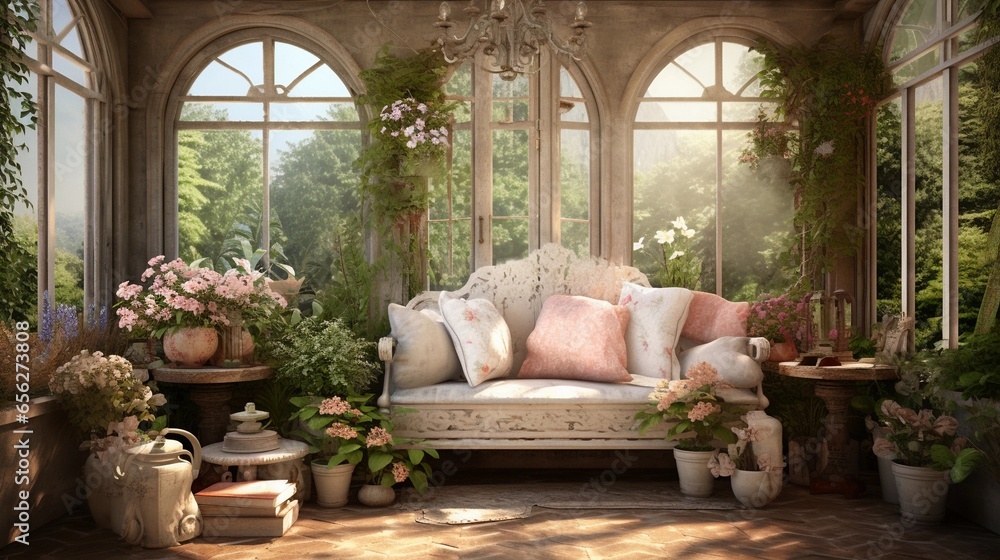An image highlighting the beauty of a Cottagestyle garden room, with
