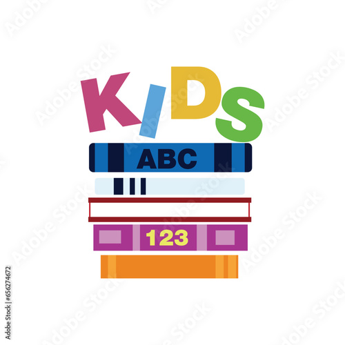 kids books design, Books icon vector isolated on white background for your web and mobile app design. Books logo concept eps10 graphics. suitable for educational design, especially libraries.