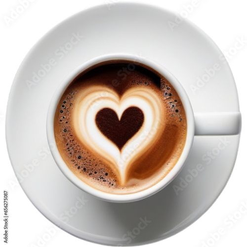 coffee with heart sign