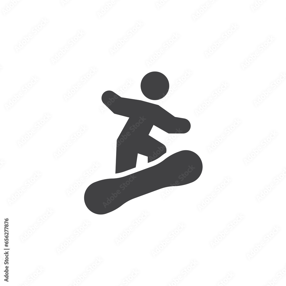 Snowboarding sport vector icon