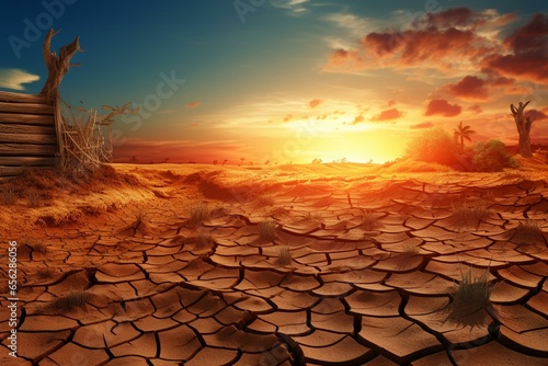 Environmental crisis with temperature change, danger to nature and life due to desertification, extraction of resources, heat wave, cold wave, drought, rain, floods. Generative AI