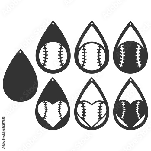 Baseball/Softball Earring Templates