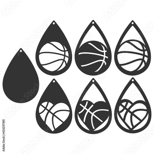 Basketball Earring Templates