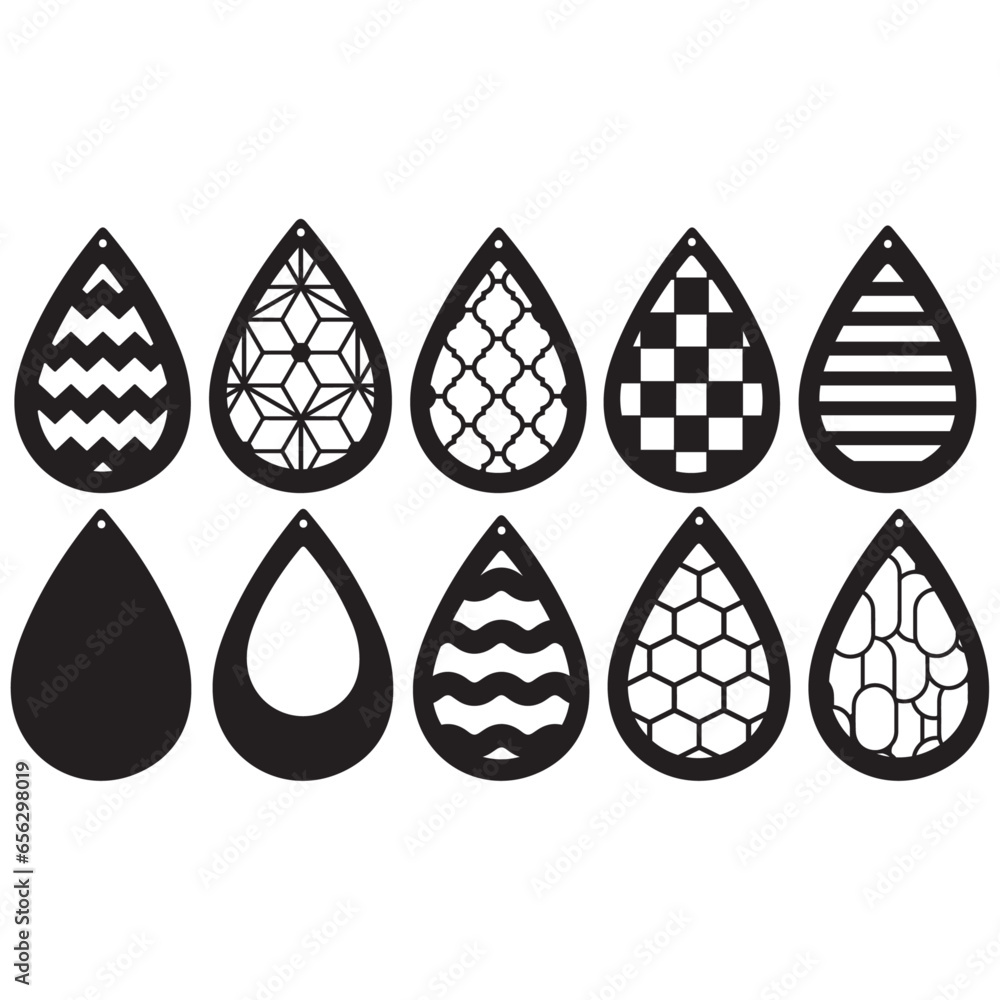 Teardrop Earring Templates Teardrop Earring Templates