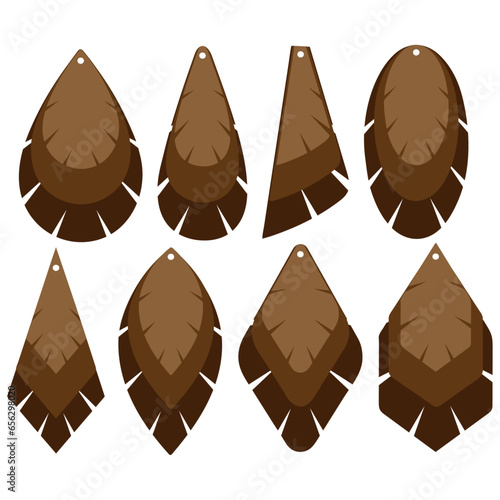 Stacked Fringe Earring Templates