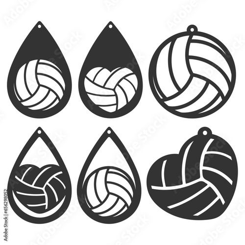 Volleyball Earring Templates