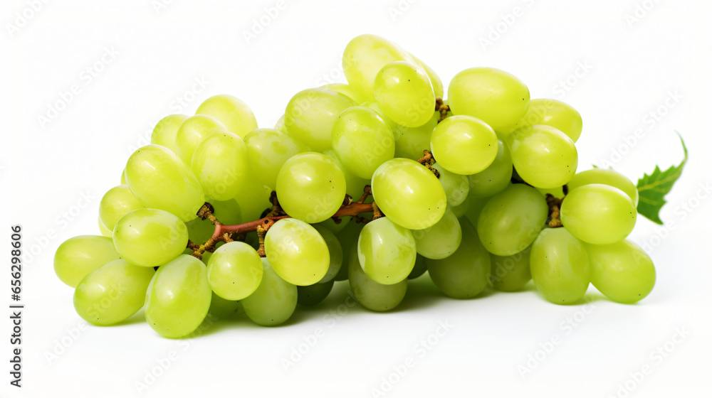 A shot of a bunch of green grapes