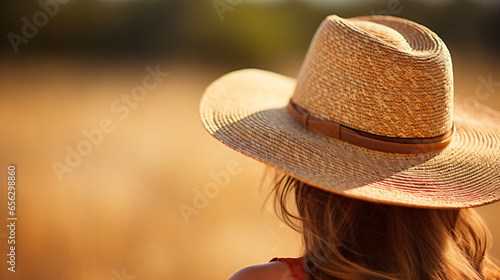 A straw cowgirl hat