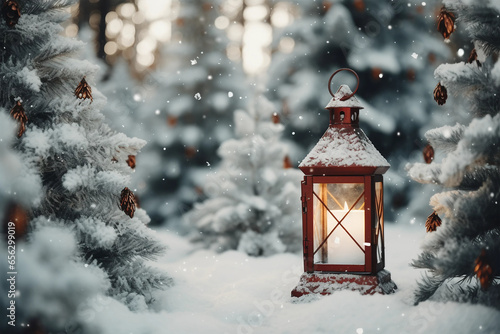 Christmas lantern in the snow © Edge of Art 