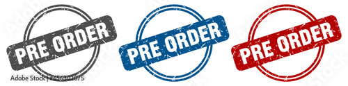 pre order stamp. pre order sign. pre order label set