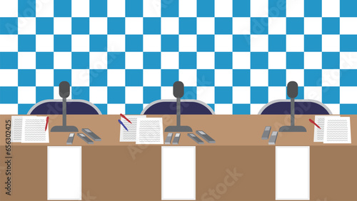 記者会見会場のイメージイラスト