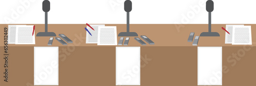 記者会見の背景透過イメージイラスト