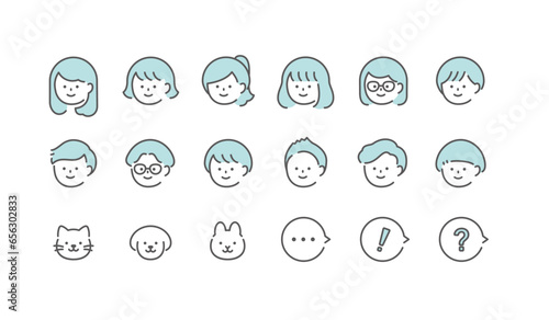 人物イラスト　アイコンセット