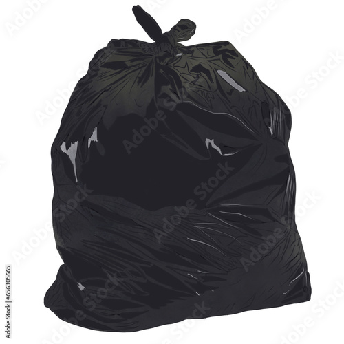 black garbage bag