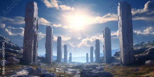 alien ancient performance megalithic columns