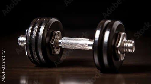 Isolated barbells on Black Background