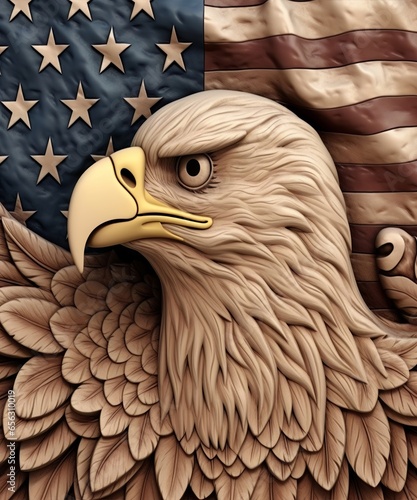 American Patriotic Eagle and Lion