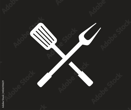 BBQ icon grill vector icon illustration, BBQ Grill symbol. isolated on white background,
