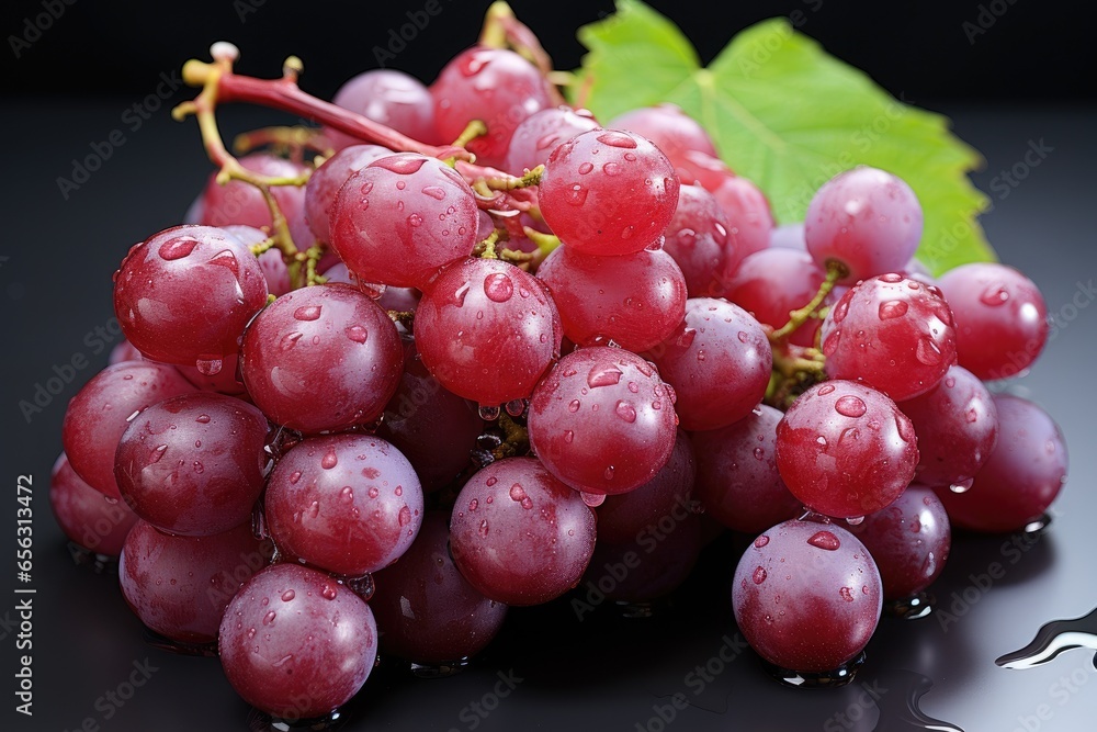 A bunch of sweet, seedless grapes. isolation white background,Generated with AI A bunch of sweet, seedless grapes. isolation white background,Generated with AI