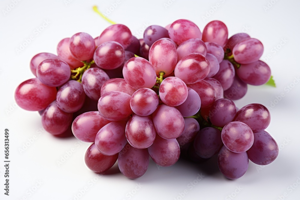 A bunch of sweet, seedless grapes. isolation white background,Generated with AI A bunch of sweet, seedless grapes. isolation white background,Generated with AI