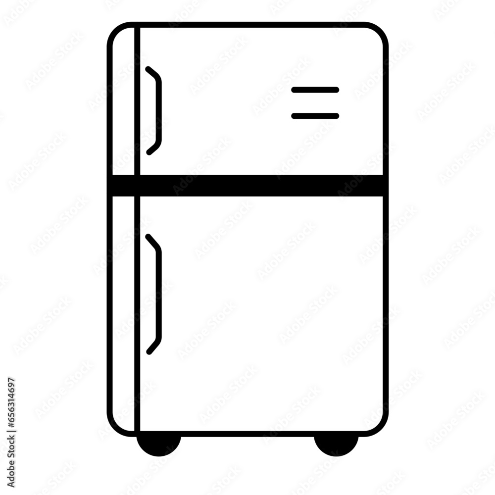 2 door refrigerator outline icon style 2 door refrigerator outline icon style