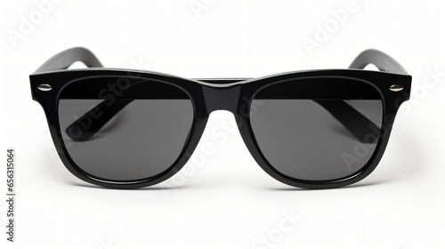 Black classic sunglasses isolated on white background 