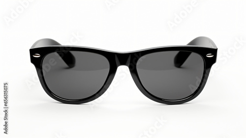 Black classic sunglasses isolated on white background 