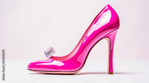 Blink Pink Barbie Shoes high heels isolated on white background 