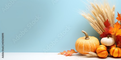 Thanksgiving pumpkin. Autumn harvest season. Pumpkin for Thanksgiving day or Halloween