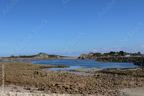 les rochers de la pointe de Primel à Plougasnou dans la baie de Morlaix,Bretagne