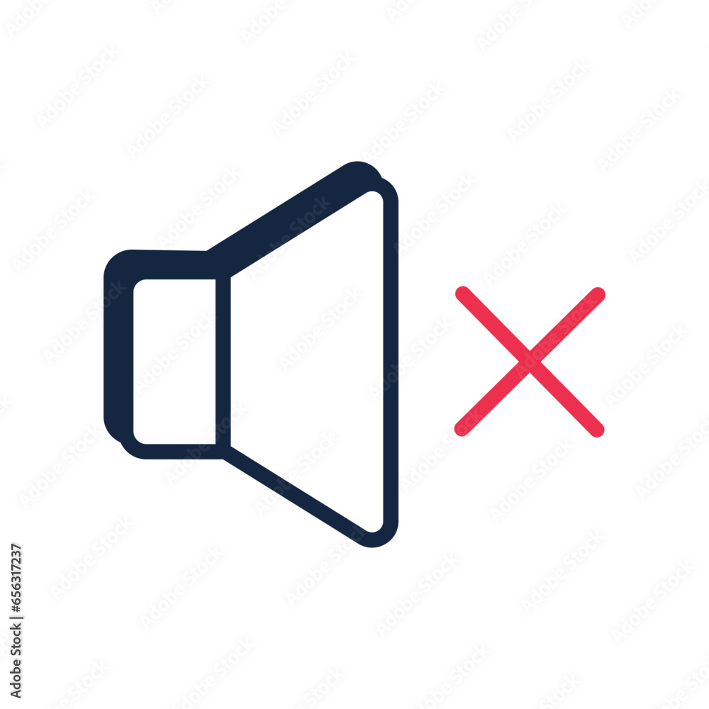 Mute icon vector stock illustration Mute icon vector stock illustration