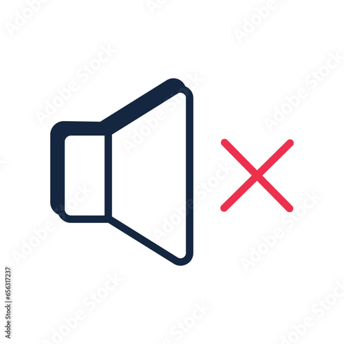 Mute icon vector stock illustration