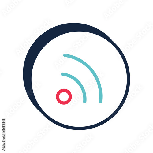 Rss icon vector stock illustration