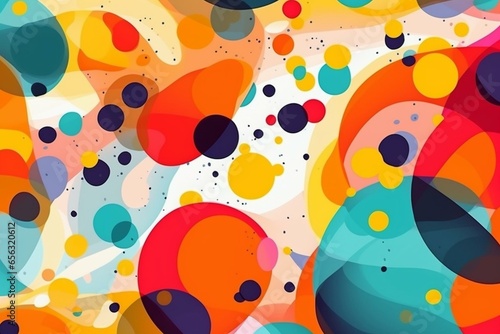 Colorful abstract background with varied lines and spots. Generative AI