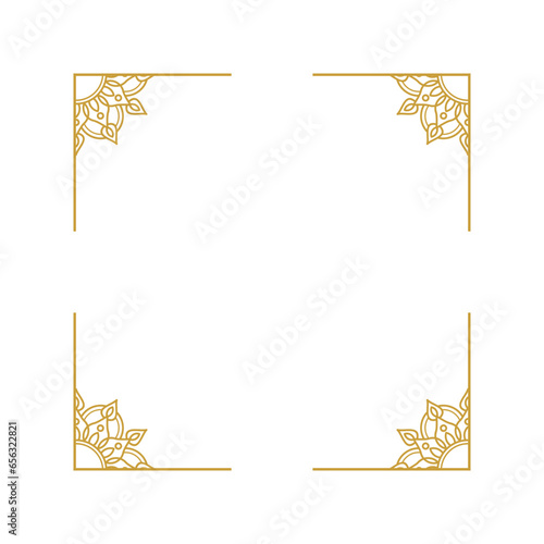 Mandala Wedding Frame Element Vector Design