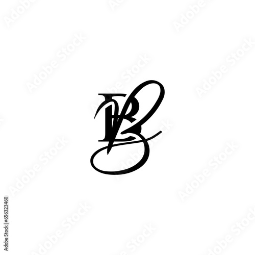 initial letter bb unique monogram logo vector black color