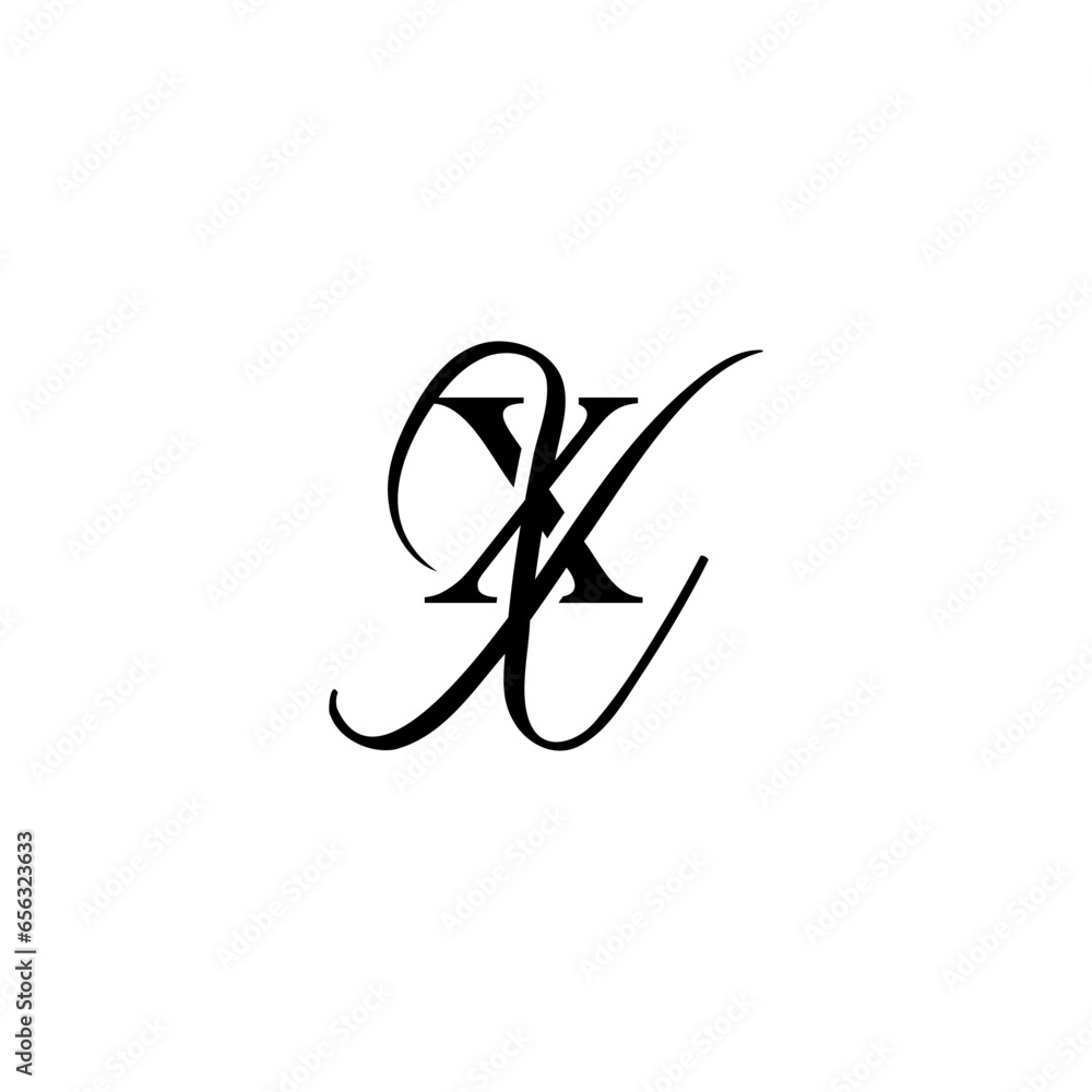 initial letter xx unique monogram logo vector black color initial letter xx unique monogram logo vector black color