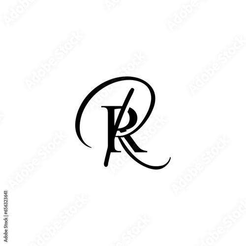 initial letter rr unique monogram logo vector black color
