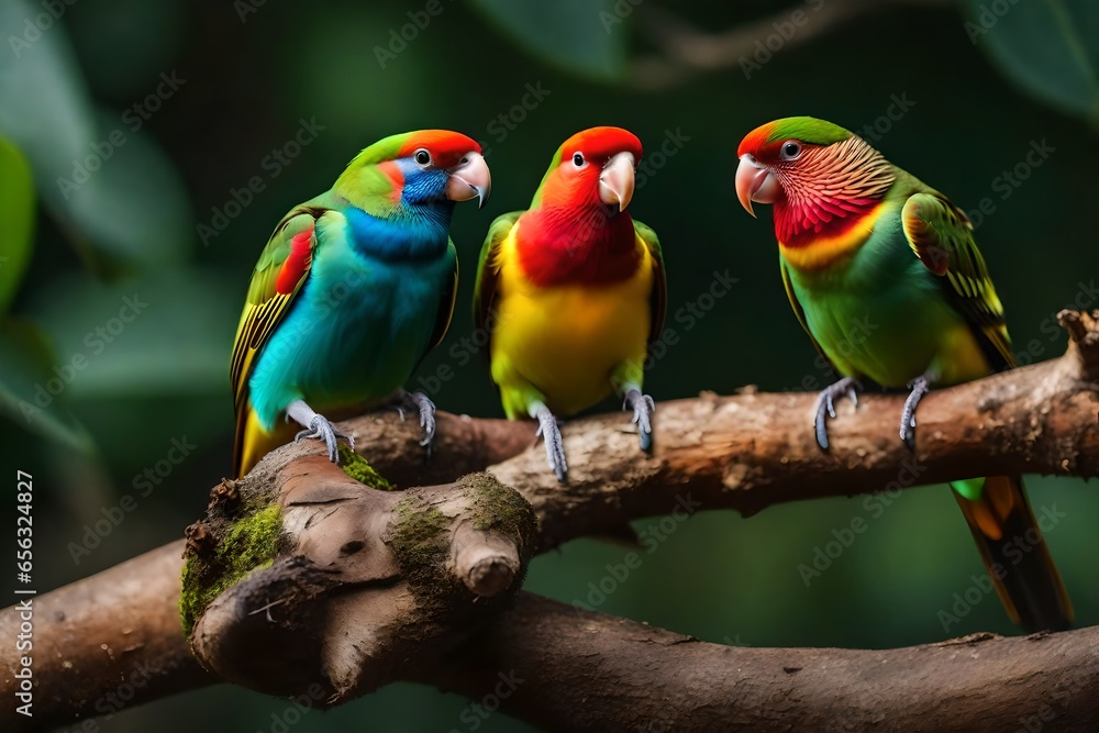 Obraz premium pair of parrots