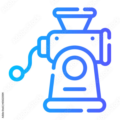 meat grinder Line Gradient Icon