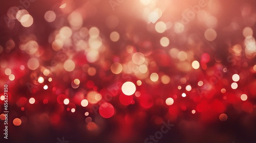 Red glitter bokeh background for Christmas and valentine’s day