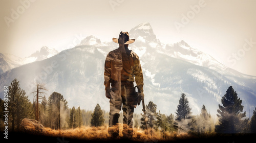 Wildnis Cowboy Western Jäger Förster Wald Wilderness cowboy western hunter forester forest