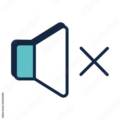 Mute icon vector stock illustration