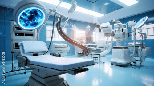 Modern operating room in a hospital  Medical devices for neurosurgery.