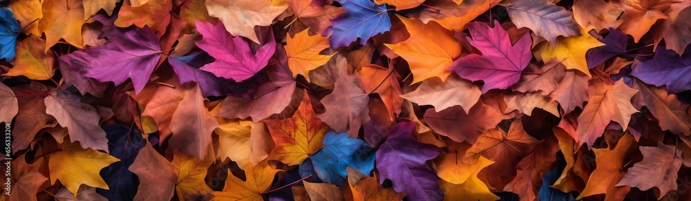 Autumn leaves background: colorful and vibrant pattern of fallen forest foliage