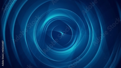 Dark blue tunnel lines abstract background